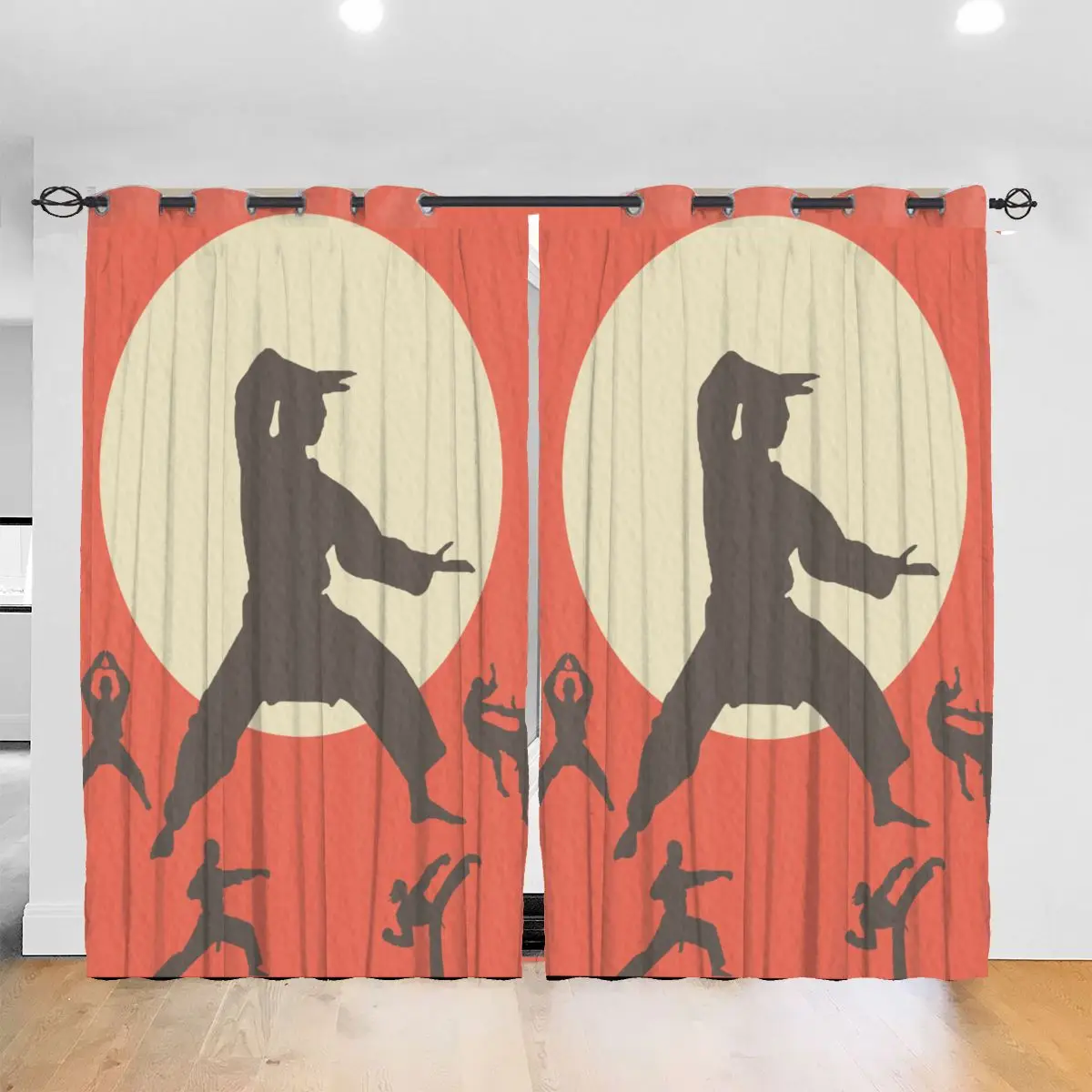 

Living Room Sun Block Curtain Shoot For The Moon! Taekwondo Light Shading Bedroom Blackout Window Curtains 52x72In