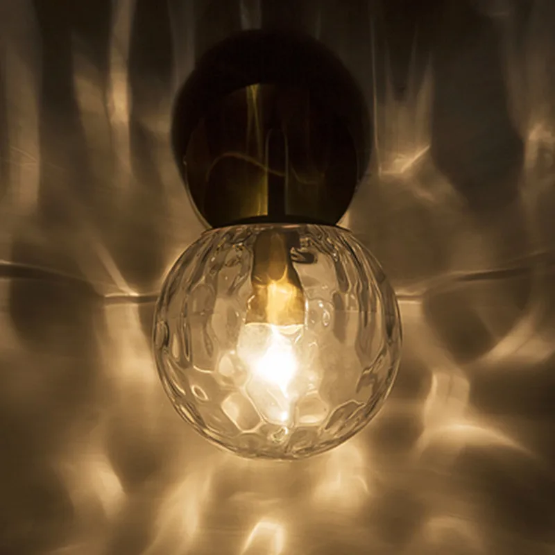

Nordic Gold Glass Wall Lamp for Bathroom Bedroom Stair Light Mirror Lights Home Wall Sconce Lighting Fixtures Industrial Decor