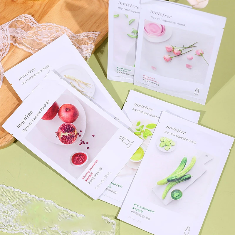 Innisfree это настоящая сжимаемая маска листа Корейская увлажняющая для лица