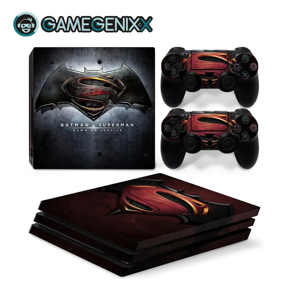 Superman GAMEGENIXX Кожа Наклейка Защитная Наклейка Обложка для PS4 Pro консоли и 2 контроллеров-Супермен - Цвет: Superman
