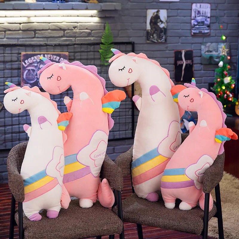 

New Style Software Unicorn Doll Strip Small Corner Connector Plush Toys down Cotton Doll Pillow