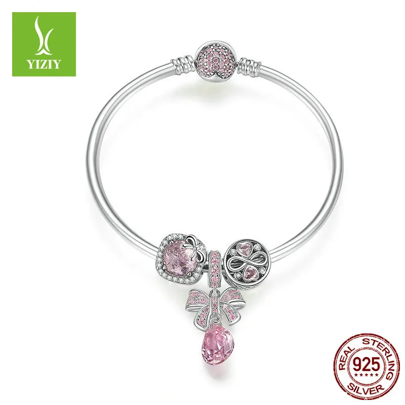 

Occident Fashion Accessories Origional Bow Beading Bracelet-Style Diys925 Sterling Silver Bracelet Scb827