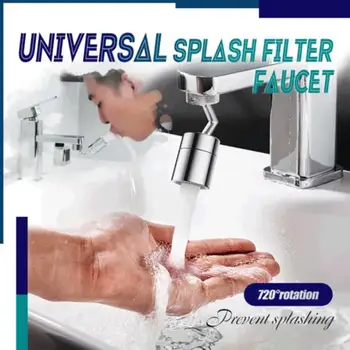 

Universal Splash Filter Faucet 720° Rotate Faucet Water Bubbler Faucet Anti-splash Economizer Kitchen Supplies