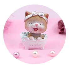 1 шт., качающаяся голова для кошки и свиньи, украшение для автомобиля, качели, кукла, домашний декор интерьера, аксессуары для автомобиля