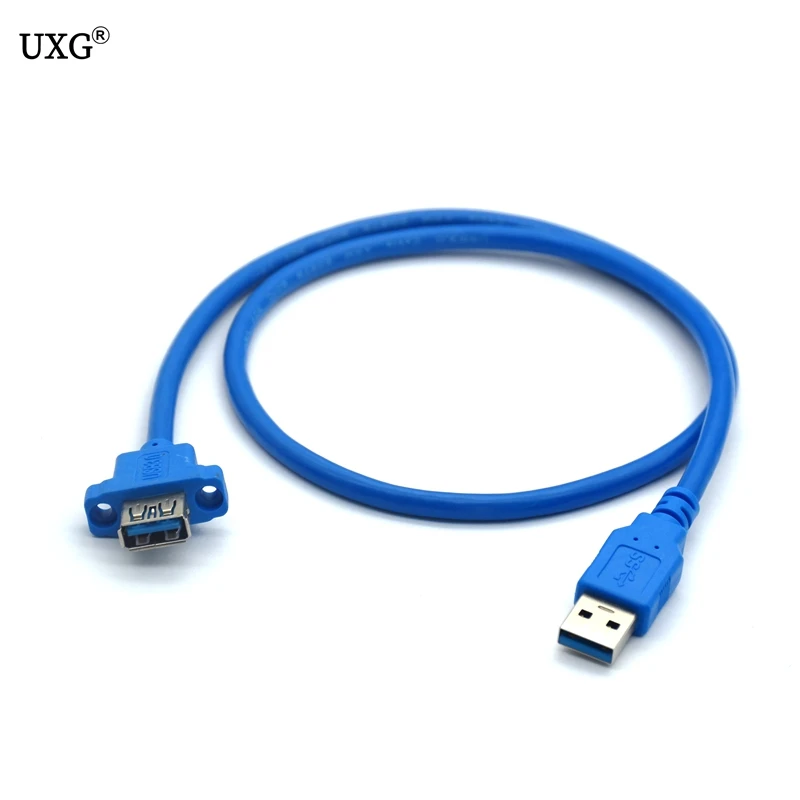 1 шт. высокое качество USB3.0 мужчин и женщин удлинитель с винтовым отверстием может