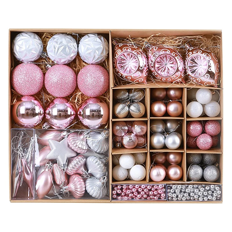 

New-90Pcs Christmas Tree Decoration Simulation Christmas Decorative Pendant Christmas New Year Decorations for Home Decor