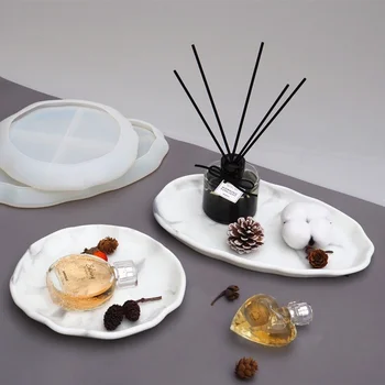

2 Types Irregular Edge Flat Plate Resin Mold Dish Epoxy Silicone Tools