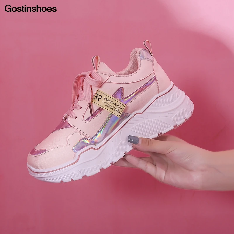 

Women Chunky Sneakers Platform Designers Yellow Fashion Old Dad Shoes Female Basket Trainers Casual Shoes Woman Size42