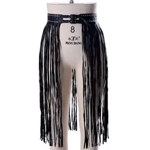 Готическая кожаная юбка с кисточками, ремень на талию, сексуальное нижнее белье, топ с металлическими заклепками, для тела, для связывания, на подтяжках, для женщин, регулируемый, черный