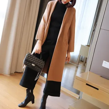 

Fashionable Slouchy Lapel Cardigan Women Loose Knit Autumn and Winter Women's Casual Long Comfortable Strong Simple Color Loose
