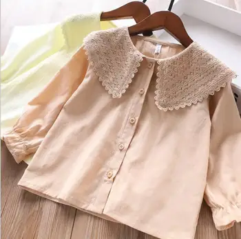 

2020 new wholesale girls patchwork shirt full sleeve fashion girls blouse 2-7 years HJ746