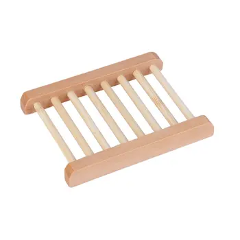 

Natural Wood Soap Dish Wooden Soap Tray Holder Storage Soap Rack Plate Box Container for Bath Shower Plate Bathroom