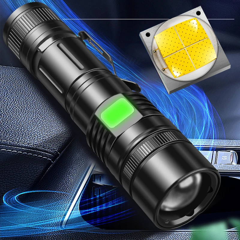 Мощный 60000LM светодиодный фонарик XHP50 светодиодный фонарик заряжаемый через интерфейс USB фонарь зум 5 Режим фонарик Фонарь Use18650/26650 батарея