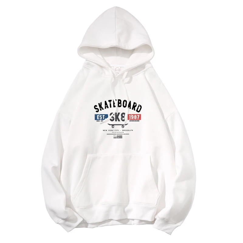 2019 Spring And Autumn Men's New Casual Pattern Printing Long-sleeved Hooded Hoodies Loose Temperament Trend Cotton