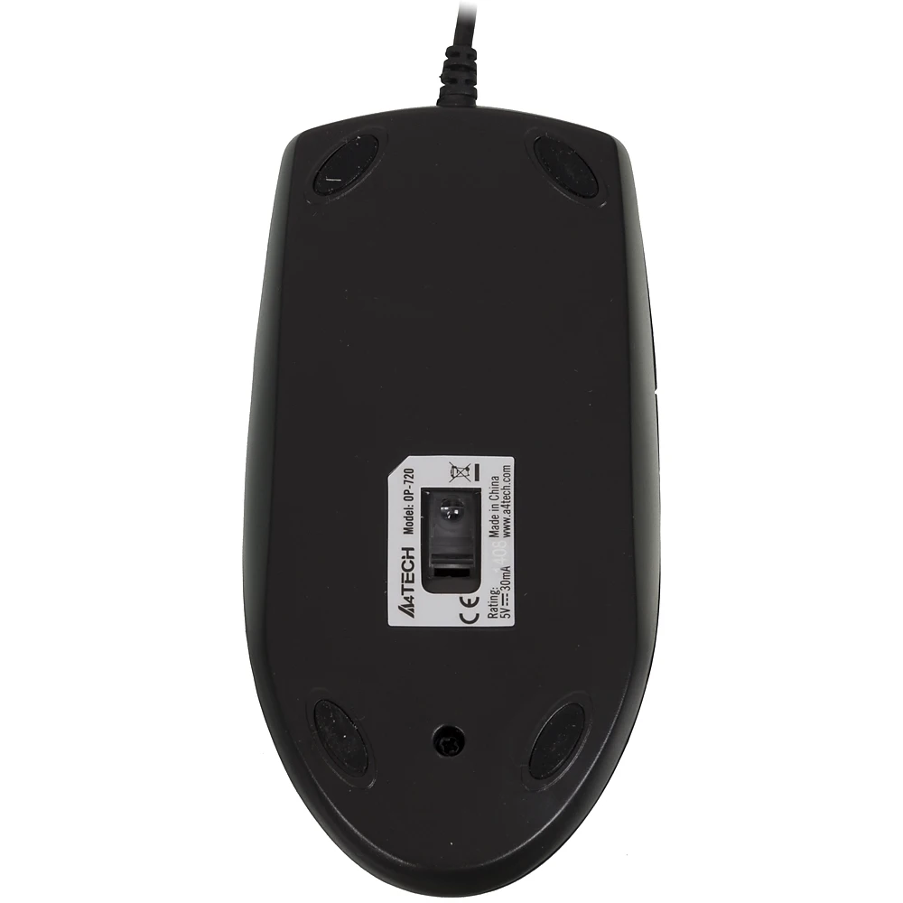 Мышь A4 OP-720, проводная, USB, черный