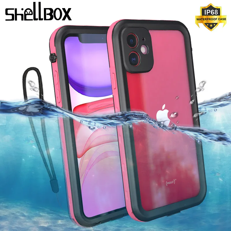 Водонепроницаемый чехол SHELBOX для телефона iPhone 11 Pro Max 360 защитный плавания SE 7 8 Plus XR