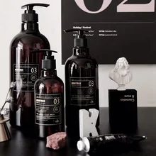 250/500 мл Nordic Стиль гель для душа многоразовая бутылка коричневый банное шампунь мыло Пресс бутылка Санузел пополнения чернил для хранения дома, отеля