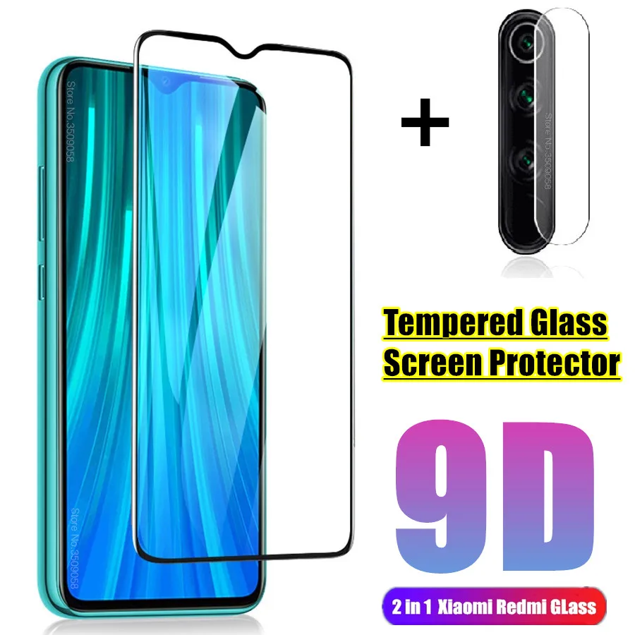 

2-in-1 Camera Glass For Xiaomi Redmi Note 8 Pro Glass on Xiomi Redmi Note 8t 8 t Note8t Note 8 8 Pro 8a 8 9D Protective Glass