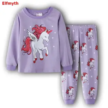 

2019 Unicorn Pijama Unicornio Koszula Nocna Girls Nightgown Christmas Pijamas De Animales Pyjamas Kids Pajama Set Stitch Clothes