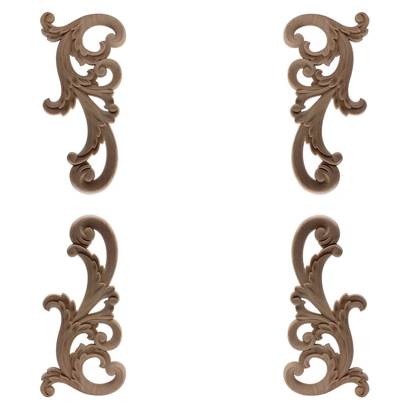 Molduras de para tallar, apliques de madera, calcomanías, muebles antiguos, modernos, largos, para ventanas, esquinas, paredes y puertas|Figuras y miniaturas| - AliExpress