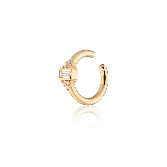 Gold Ear Cuff Женские серьги в форме подковы, 925 пробы, серебро - Окраска металла: Gold Ear Cuff