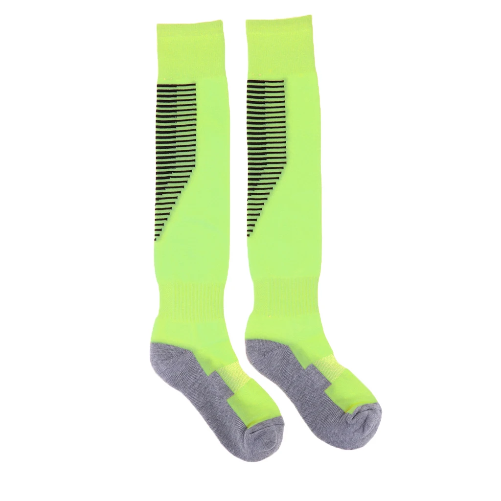 Football Socks Knee High Stripe Athletic Socks Sport Game Compression Stockings Breathable for Men Adults 