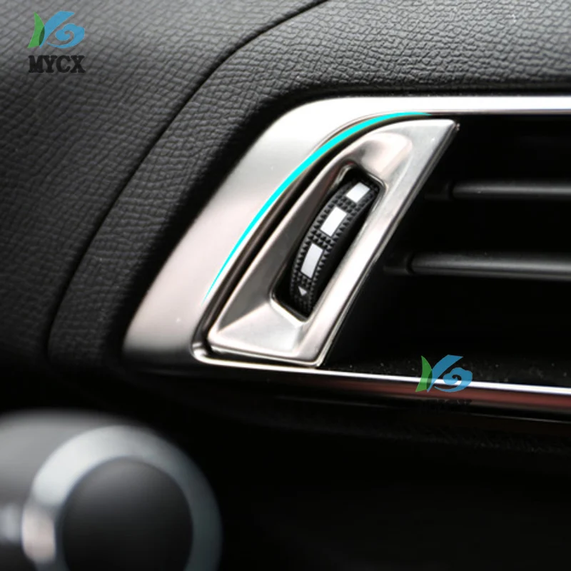 Для peugeot 3008 GT нержавеющая сталь передний средний центр Закрытый кондиционер чехол для пульта AC выход 3 шт