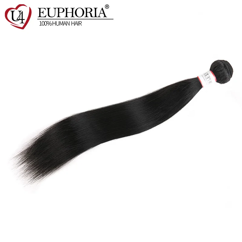 Peruvian Straight Human Hair Weave Bundles Euphoria Natural Color 100% Remy Human Bundle Hair Weaving 8-28inch For Salon 1 Piece