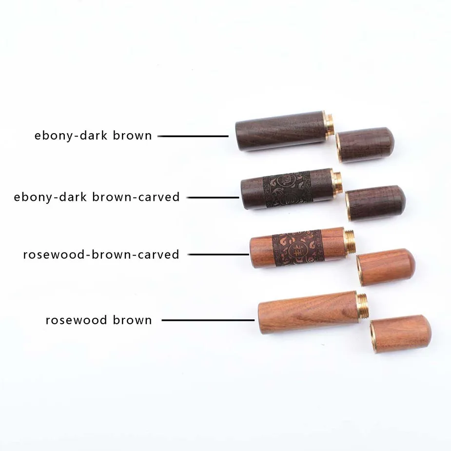 2 Pcs Ebony & Rosewood Needle Storage Tubes – Hand Sewing Needle Box For Leather Craft, Embroidery & DIY