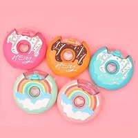350ml New Summer Cute Donut Ice Cream Water Bottle With Straw Creative Square Watermelon Leakproof Portable Cup