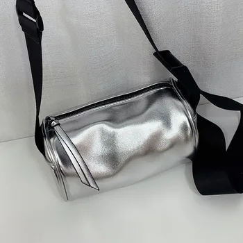 

New Cylinder Messenger Bag Female Pu Famous Brand Shoulder Women Wallets Crossbody Bags For Lady’s Fashion Designer Ladies Bags