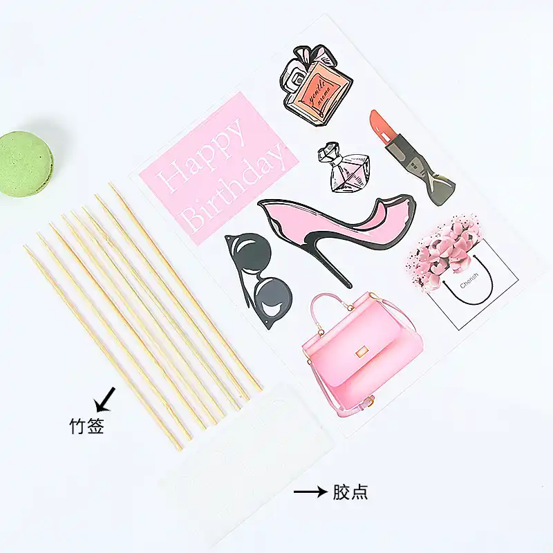 Lady High Heeled Shoes Happy Birthday Cake Topper Girlfriend