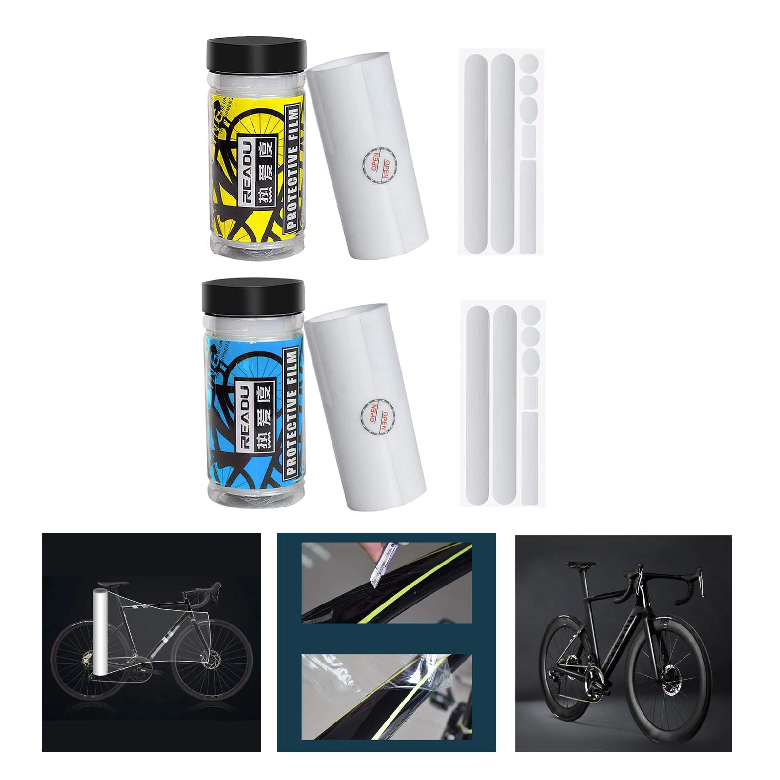 Details about / Clear Bicycle Frame Protector Bike Tape Custom Fit Sticker Guard Accessories