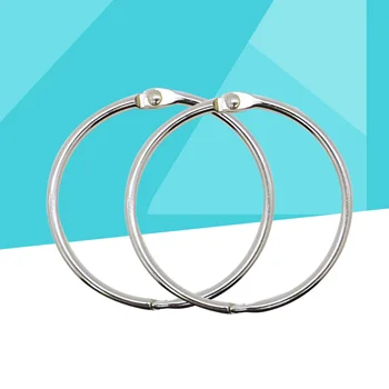 

12pcs Binder Buckle Ring Loose Leaf Durable Functional Metal Keychain Rings for Craft Scrapbook Sketchbook