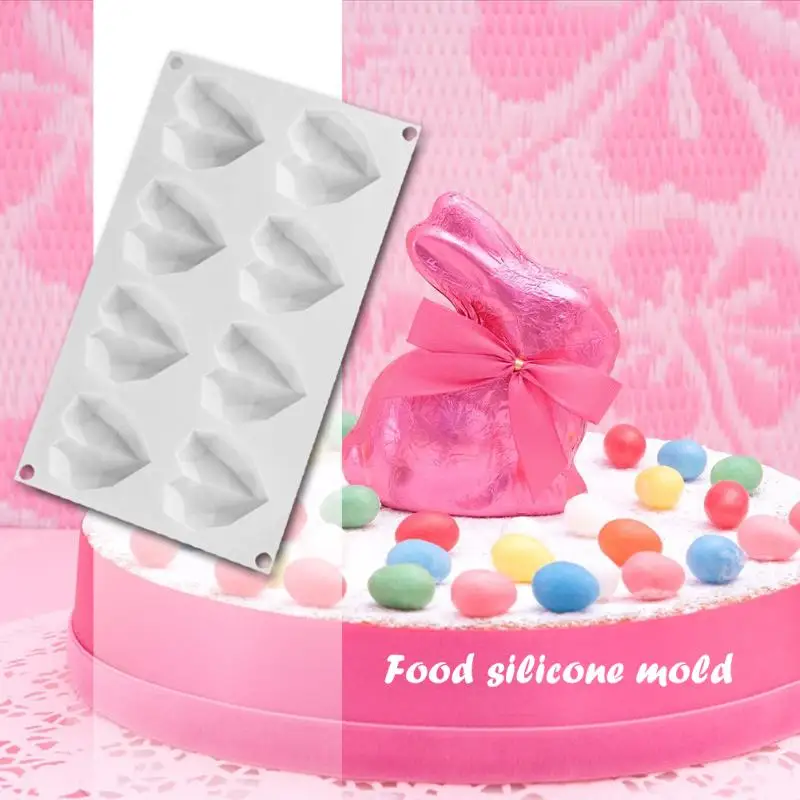 8-Cavity Silicone 3D Mold Chocolate Candy Fondant Cake Decoration DIY Baking Tool for Household Kitchen Supply |