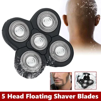 

5 Blades Razor Replacement Men Shaver Shaving Heads for Alternate Floating Washable Electric 5D Shavers