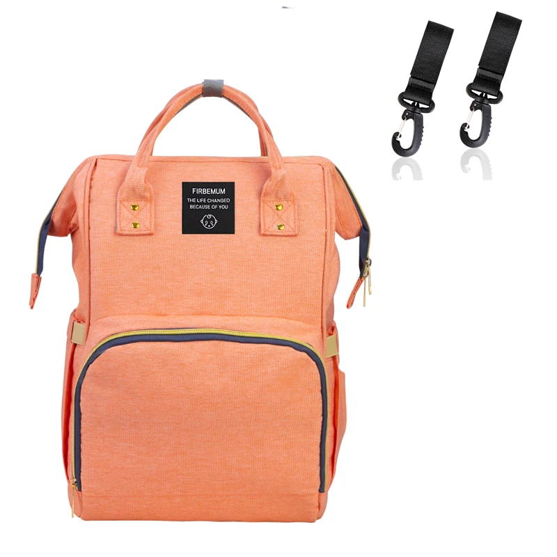 Сумка для подгузников для мам, стиль, Большая вместительная детская сумка, рюкзак для беременных, дизайнерская сумка для ухода за ребенком - Цвет: orange