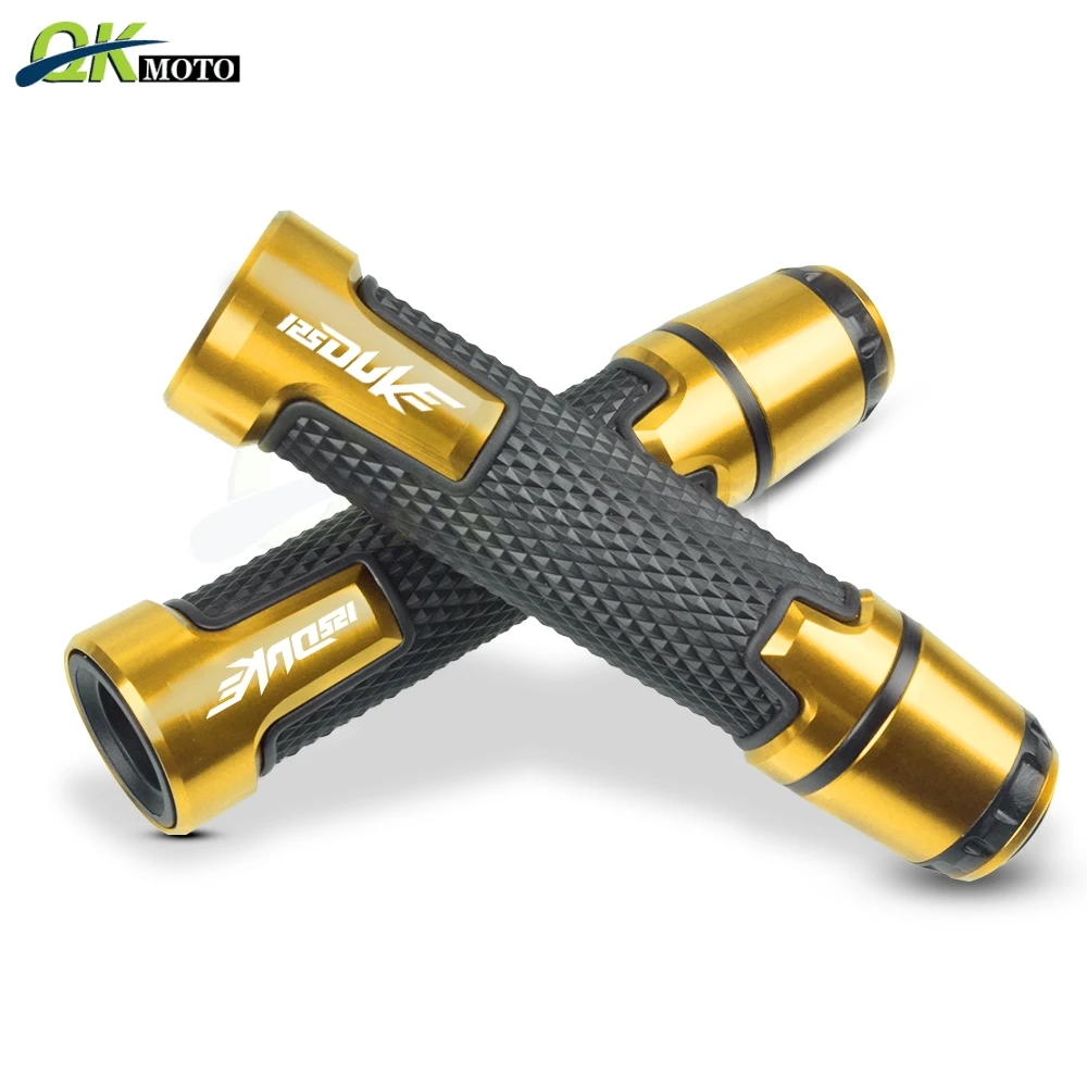 Motorcycle Accessorie 7/8'' 22mm CNC Aluminum Handlebar Hand Grip and Bar Grip End Slider Cap Plug set For KTM 125 DUKE 125 duke - Цвет: Золотой