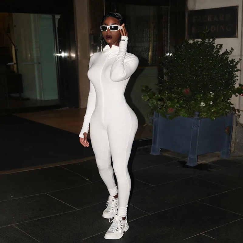 white long sleeve jumpsuit