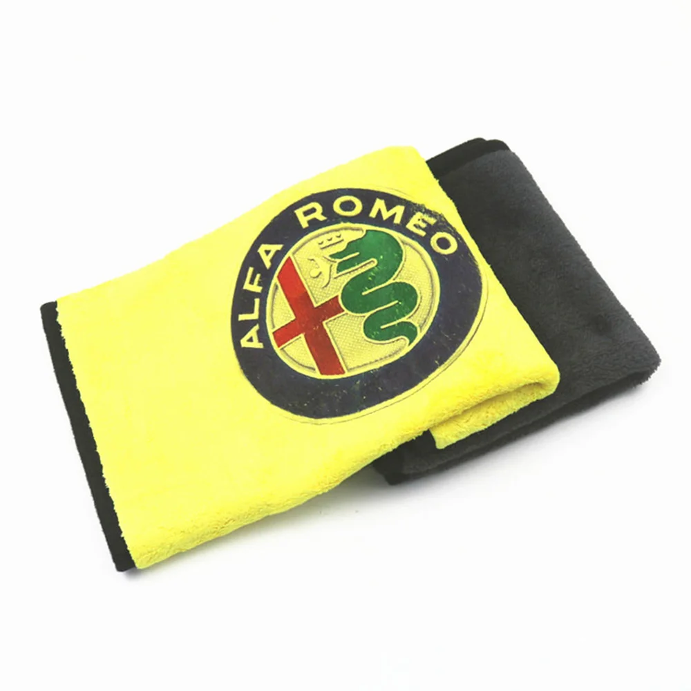 For Alfa Romeo Полотенце из микрофибры для мытья автомобиля 30*30 см для Alfa Romeo 159 147 156 giulietta 147 159 mito для стайлинга автомобилей - Название цвета: For Alfa Romeo
