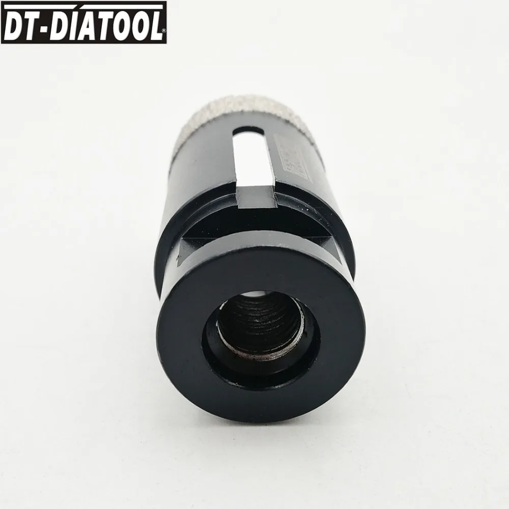 DT-DIATOOL 1 шт. M14 вакуумная паяная Алмазная сухая буровая коронка фарфоровая плитка гранит мраморная кольцевая пила, длина 75 мм буровое долото