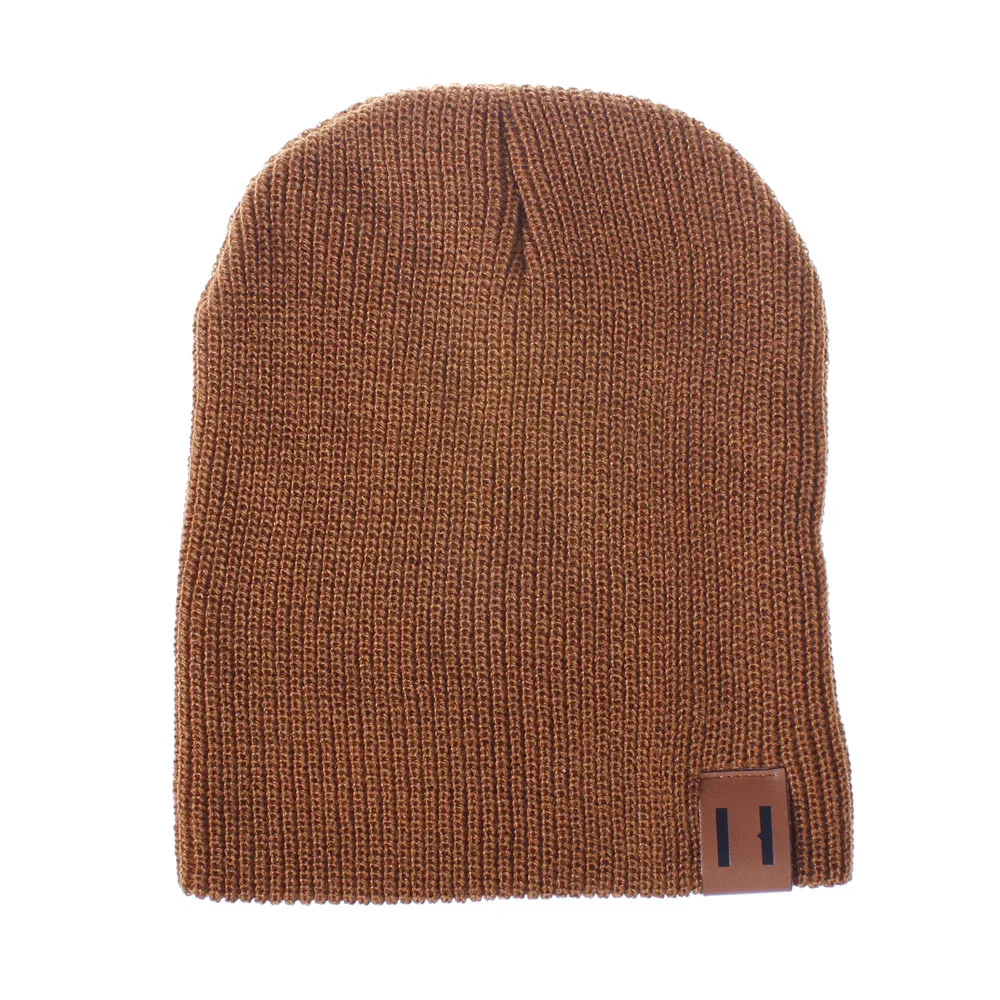 14*20 см осень и зима теплые детские однотонные шляпы Детская кепка завивка детская модная вязаная шапка