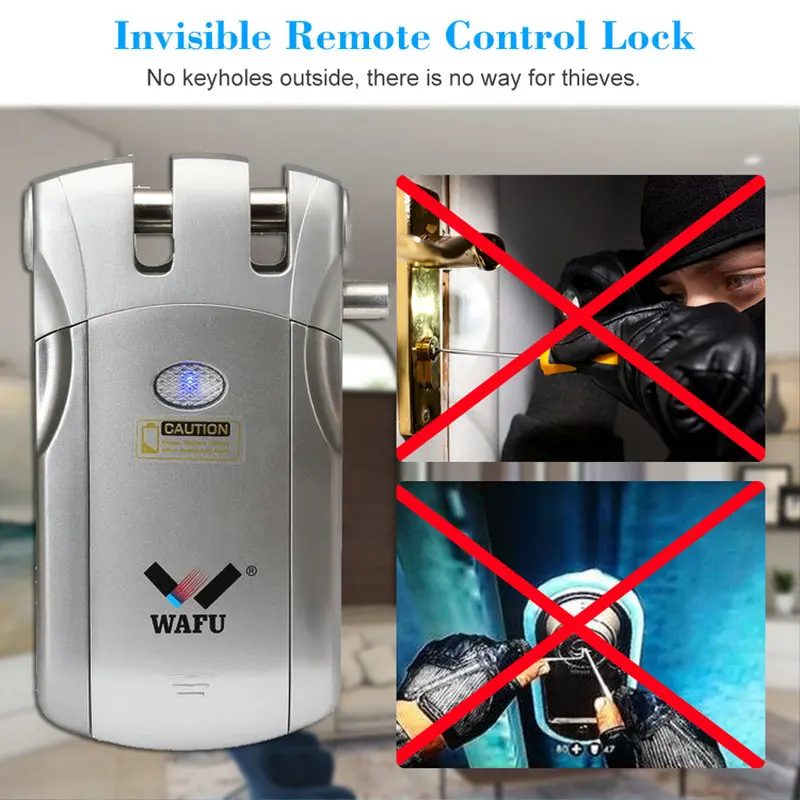 WAFU 018W WIFI Smart Door Lock Wireless Remote Control Lock Security Invisible Keyless Intelligent Lock iOS Android APP Unlock WAFU 018W WIFI Smart Door Lock Wireless Remote Control Lock Security Invisible Keyless Intelligent Lock iOS Android APP Unlock