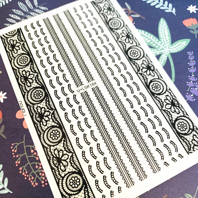 Newest LSK-045 Different graphics 3d nail art sticker nail decal stamping export japan designs rhinestones decorations