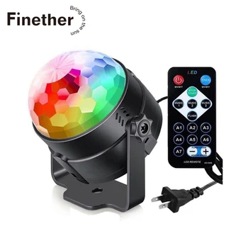 

LED Party Light With Remote Control Sound Activated 7 Color Modes Light For Wedding Bar Dance Parties Birthday（2PCS）