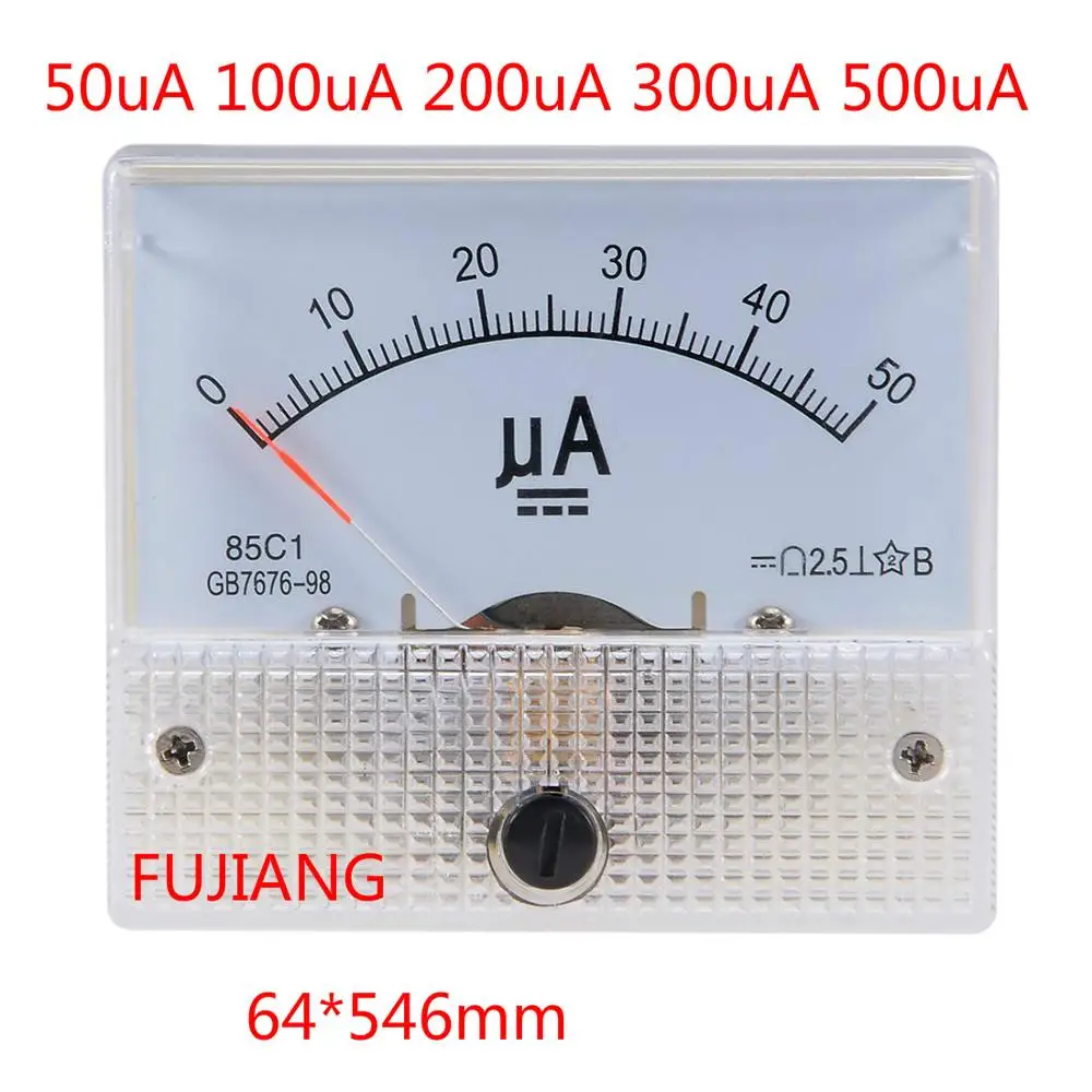 85C1 Micro-ampe100uA 200uA 500uA Pointer DC аналоговый измеритель тока 50uA Амперметр для
