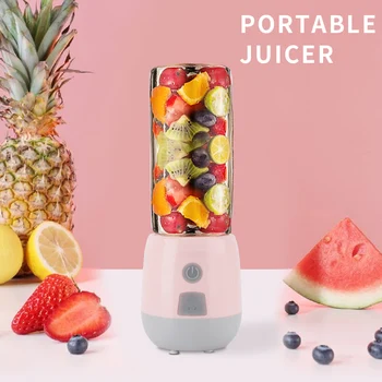 

BORUiT Portable Electric Blender Kitchen Mixer Juicer Fruit Cup Rechargeable Mini Food Processor Smoothie Maker as Power Bank