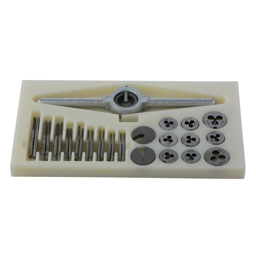 

31PcsMini HSS Steel Nut Tap & Die Set With Small Tap Twisted Hand Screw Thread Plugs Hand Screw Taps