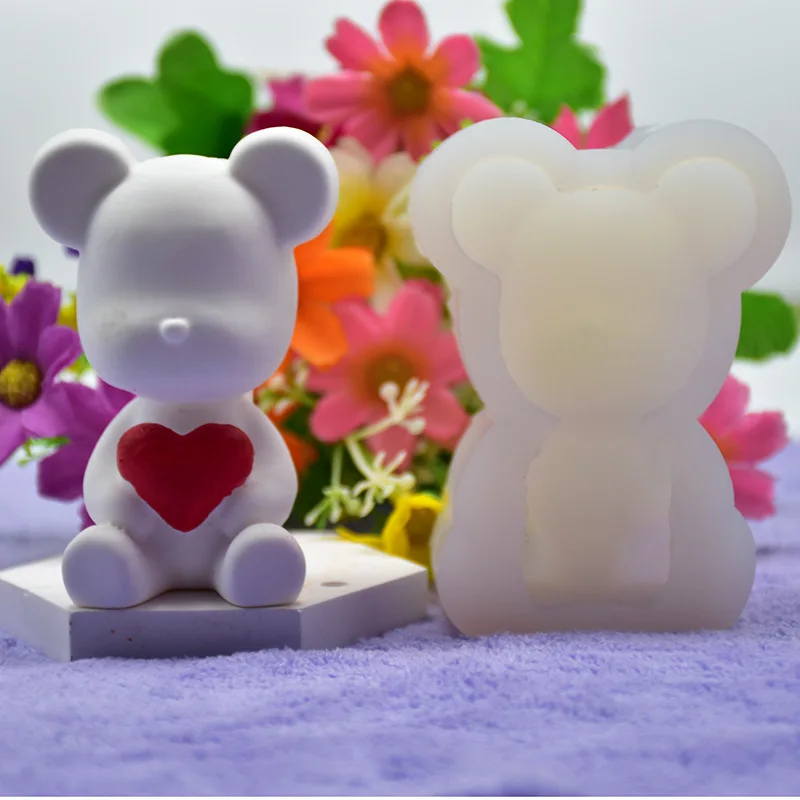 DIY выпечки Любовь медведь модель плесень украшения торта помадка шоколадная глина смолы ручной работы мыло плесень