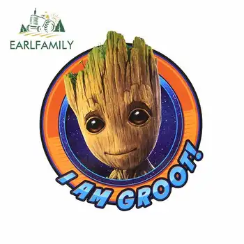

EARLFAMILY 13cm x 11.8cm For Guardians Galaxy Car Stickers Anime VAN Decoration Waterproof Fashion Occlusion Scratch Truck Decal
